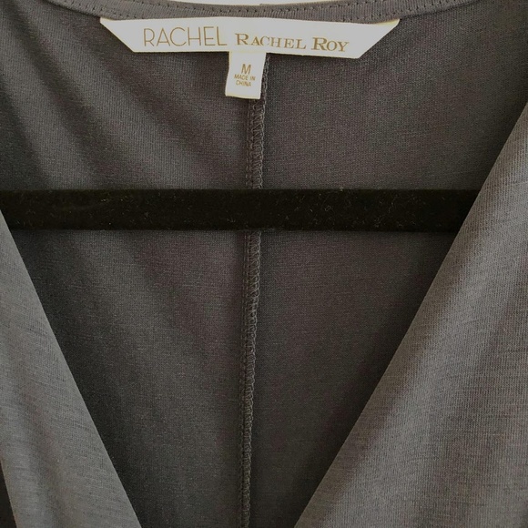 Drape detail mid length dress in steel blue - Picture 3 of 5